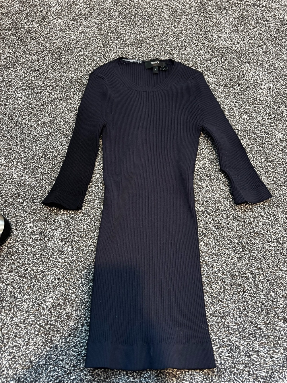 Theory black ribbed shirt